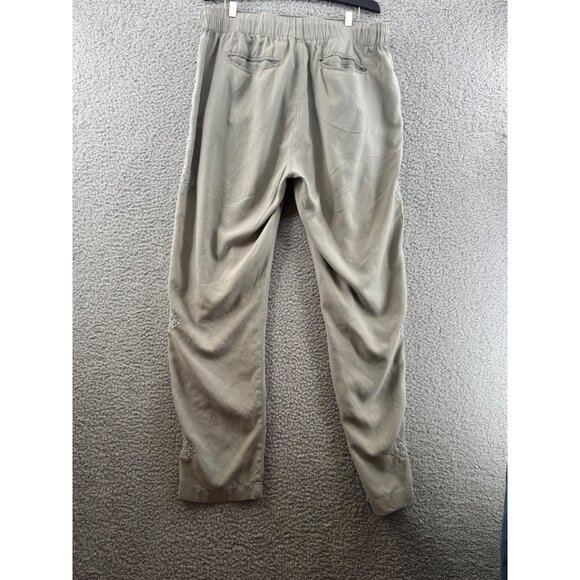 Sundance Tone It Up Embroidered Pants Stretch Waist Pull On Resort Boho Size L - Picture 7 of 11